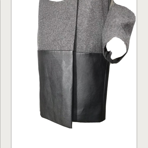 J.Crew collarless coat w/faux leather panel Size 6 - Picture 8 of 8